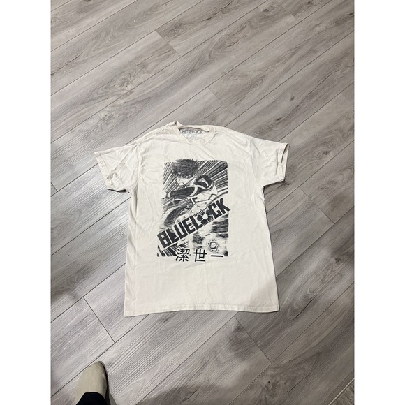 Blue Lock Other - Blue Lock Graphic T-Shirt Men Large Cream Good Yoichi Isagi Manga Anime Tee